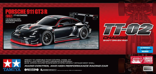 Tamiya modelbouwpakket auto - 58745 rc auto - porsche 911 gt3 r - 992 - met certificaat rc plastic - 1:10 - modelbouw