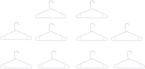 Alpina kledinghangers wit – 10 stuks – kunststof kleerhangers – kunststof
