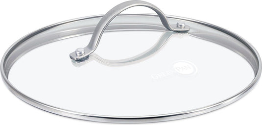 Greenpan universele glazen deksel 20cm - transparant - verhard glas - rvs