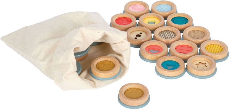 Afbeelding laden in galerijviewer, Small foot - sensorisch houten geheugenspel sensory
