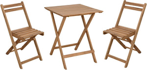 Mano leisure mano bistroset 3-delig – fsc 100% acaciahout – natuurlijk geolied – tuinset met tafel en 2 stoelen