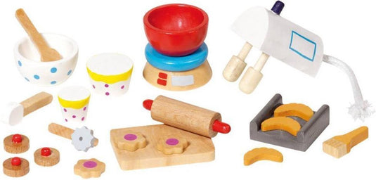 Goki poppenhuis bakset, 22dlg.