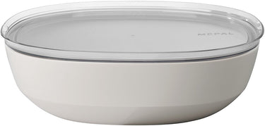 Mepal serveerschaal met deksel silueta - 4000 ml - saladeschaal - nordic white