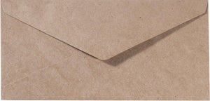 Florence enveloppen van stevige kwaliteit, kraft bruin groot rechthoek, 25 stuks, 11.5 x 22.5 cm