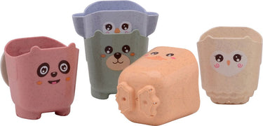 Johntoy happy world bio stapelemmer en badbekers