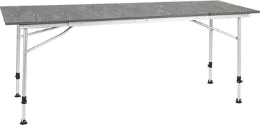 Travellife sorrento uitschuifbare campingtafel donkergrijs 100 140 180x70cm - compact en gebruiksvriendelijk - in hoogte verstelbaar - stabiel en lichtgewicht
