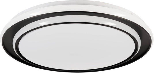 Eglo moschetta plafondlamp - ø 49 cm - zwart wit - instelbaar wit licht (warm, neutraal en daglicht)