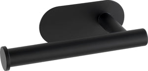 Wenko turbo-loc® toiletrolhouder orea rvs zwart mat - wc rolhouder - bevestigen zonder boren - zelfklevend - 10 jaar garantie