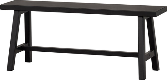 Woood imme bankje - grenen - zwart - 45x110x35