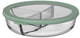 Mepal glazen bento vershouddoos rond cirqula - 250+250+500 ml - glazen vershoudbakjes - hittebestendig tot 550 °c. zonder deksel - meal prep bakjes - nordic sage