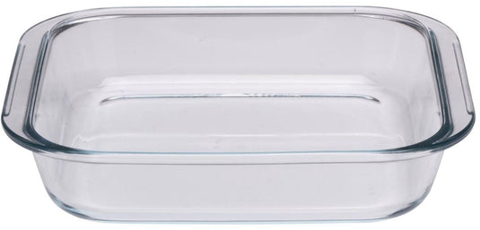 Alpina glazen ovenschaal rechthoekig - ovenschotel - 1,8 l - ovenbestendige schaal 25,5 x 23 x 5 cm