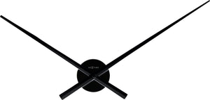 Nextime hands – wandklok – 70 cm – metaal – zwart
