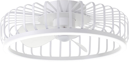 Brilliant capo - plafondventilator - met verlichting - ø 48 cm - led 36w - cct - 2700k-6500k - dimbaar - wit - zeer stil