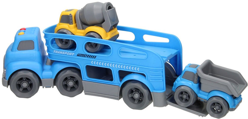 Afbeelding laden in galerijviewer, Lobbes speelgoed bv transporter werkvoertuigen met geluid - blauw

