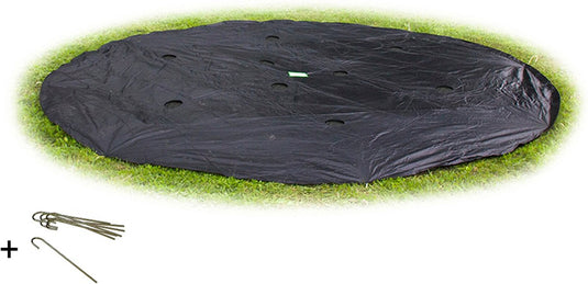 Exit toys exit groundlevel trampoline afdekhoes ø305cm - trampoline beschermhoes - weerbestendig - rond - afdekzeil