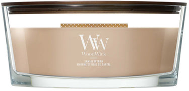 Woodwick heartwick flame ellipse geurkaars - santal myrrh - 50 branduren