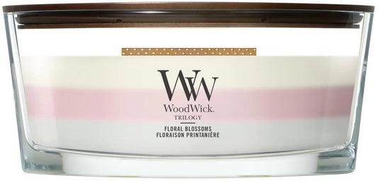 Woodwick hearthwick - trilogy floral blossoms - ellipse geurkaars - 50 branduren