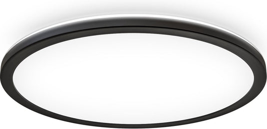 Briloner b.k.licht - led plafonniére - zwart - led paneel - plafondlamp - l: 29.3cm - 4.000k - 2.400lm - 18w