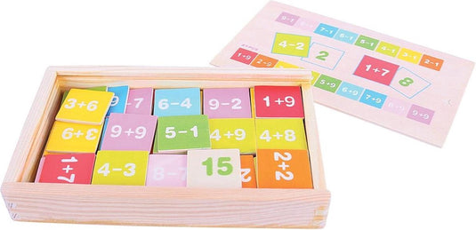 Bigjigs toys sommen in een kistje