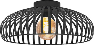 Eglo mogano 3 plafondlamp - e27 - ø 43 cm - zwart - staal