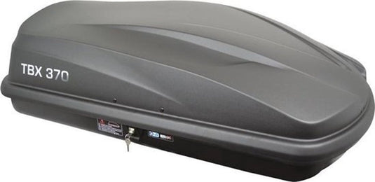 Twinny load dakkoffer tbx 370 – inhoud 370 liter - maximaal draagvermogen 75kg – afsluitbaar centrale 1 punts vergrendeling – u beugel bevestiging - afmeting 138x78x36cm