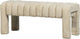Woood frex bankje gestoffeerd - bouclé - naturel - 48x110x43