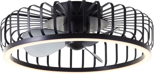 Brilliant capo - plafondventilator - met verlichting - ø 48 cm - led 36w - cct - 2700k-6500k - dimbaar - zwart - zeer stil
