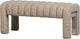 Woood frex bankje gestoffeerd - bouclé - bruin - 48x110x43