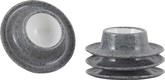 Gimex - solid line - eierdop - granite - grijs - 4 stuks