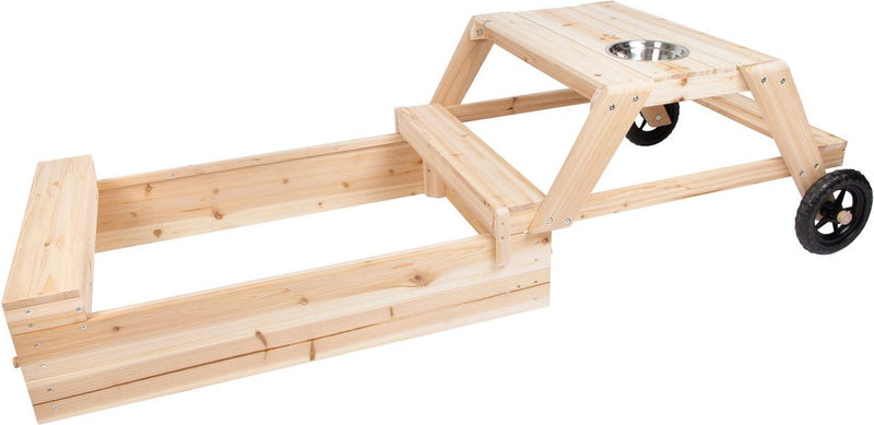 Afbeelding laden in galerijviewer, Small foot - zandbak met zitgedeelte en moddertafel
