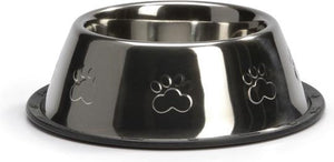 Beeztees steeldish - hondenvoerbak - antislip - 0,9l