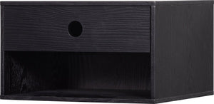 Woood nancy hangend nachtkastje - mdf - zwart - 20x34x30