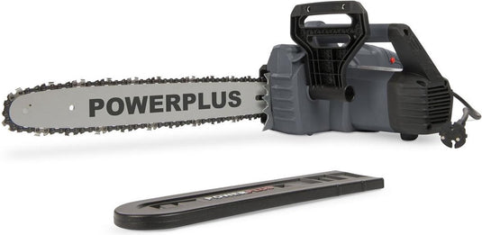 Powerplus elektrische kettingzaag poweg10110 - elektrische snoeizaag van 2200 w, zaagblad van 40 cm, automatische kettingsmering, tuingereedschap