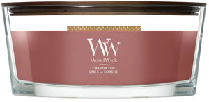 Woodwick heartwick flame ellipse geurkaars - cinnamon chai - 50 branduren