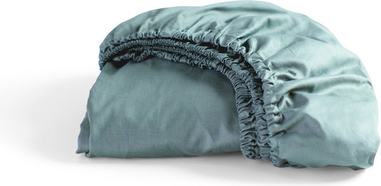 Cinderella - weekend - hoeslaken - 100% katoen - tot 25 cm matrashoogte - 90x210 cm - mineraal groen