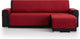 Belmarti ® bankbeschermer duo chaise longue 200cm breed rood - premium hoekbank beschermer voor banken met lounge gedeelte links of rechts
