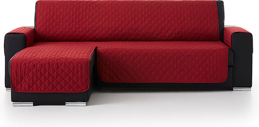 Bellmarti duo quilt chaise longue rechts - 200cm breed - grijs