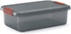 Curver kis k latch box m - opbergbox met deksel - 28l - 59x39x18cm - transparant oranje clips