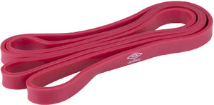Umbro power band 25 kg - weerstandsband 208 x 4,5 x 0,7 cm - fitness elastiek voor krachttraining en revalidatie - gesloten lus - rood