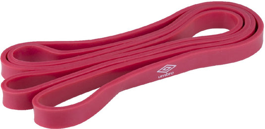 Umbro power band 25 kg - weerstandsband 208 x 4,5 x 0,7 cm - fitness elastiek voor krachttraining en revalidatie - gesloten lus - rood