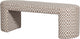 Woood jacob bankje - polyester - geruit - zand - 46x130x46