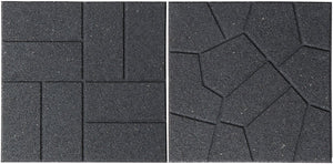 Nature - tuintegel - grijs - rubber - betegeling omkeerbaar motief - h1,5 x 40 x 40cm