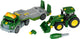 Klein toys john deere transportwagen met trekker - 1:24 - incl. licht- en geluidseffecten - groen geel