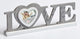 Walther love - houten portretlijst - fotoformaat 8x 7,7 cm - grijs wit