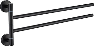 Plieger vigo handdoekhouder – handdoekhouder badkamer 45 cm – dubbel – rvs – wandmontage – 10 jaar garantie – mat zwart