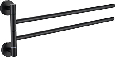 Plieger vigo handdoekhouder – handdoekhouder badkamer 45 cm – dubbel – rvs – wandmontage – 10 jaar garantie – mat zwart