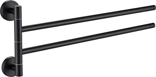 Plieger vigo handdoekhouder – handdoekhouder badkamer 45 cm – dubbel – rvs – wandmontage – 10 jaar garantie – mat zwart