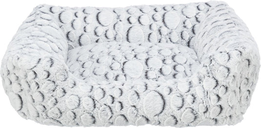 Trixie - hondenmand - mand mila - hoekig - pluche - wit grijs - 50x40 cm
