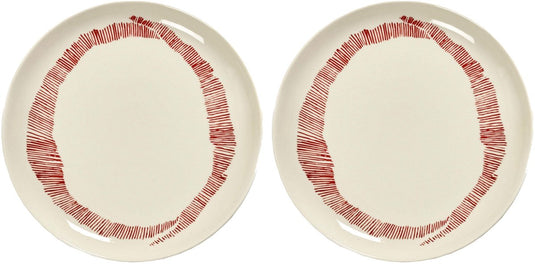 Serax - ottolenghi feast - bord m - wit rood - 22 ø - 2 stuks