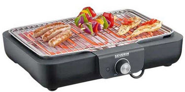 Severin pg 8554 - electrische tafel bbq grill - 2300 w - 230 °c - grillrooster - zwart roestvrijstaal